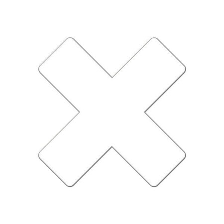 Ergomat DuraStripe Supreme 6inx6inx2in Xfts Rounded White, 30PK DSV-XR6-W-KIT